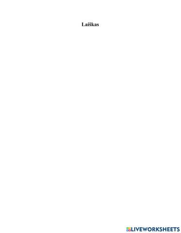 Lietuvių kalba.Laiškas