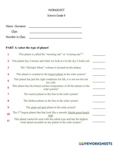 Worksheet