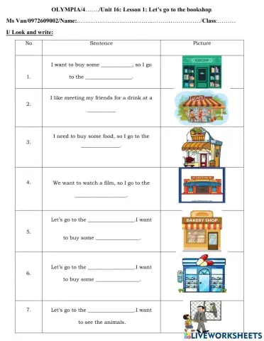 Let's go to the bookshop