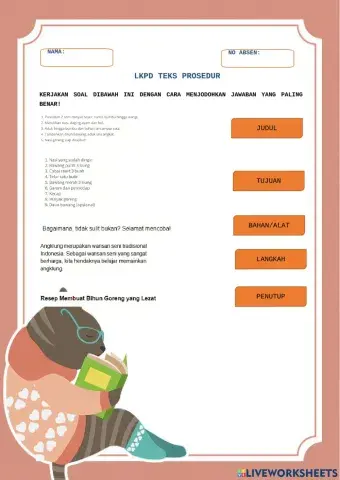 Lkpd struktur teks prosedur