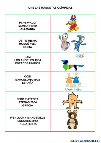 Mascotas Olímpicas