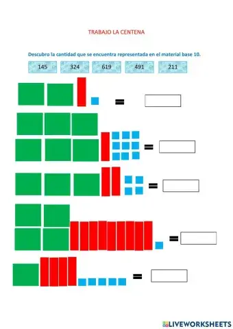 Ejercicios con centenas