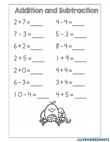 Addition-Subtraction Reinforcement