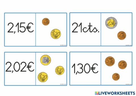 Valor monedas euro