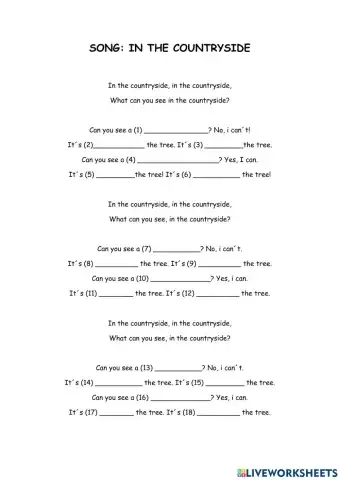 In the countryside song