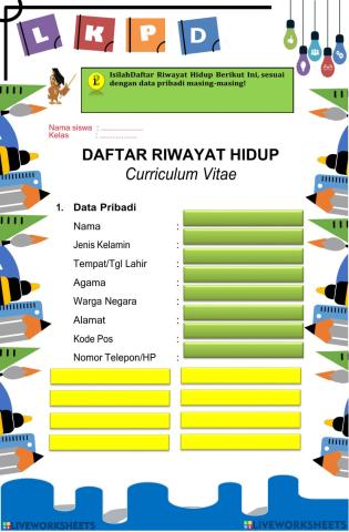Daftar Riwayat Hidup
