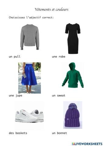 Vetements et couleurs