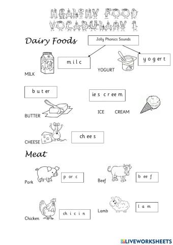 Dairy and meat foods