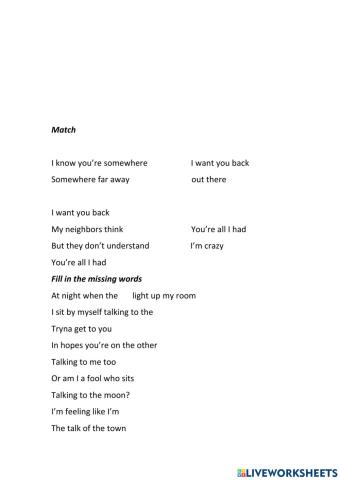 Talking to the moom  Song