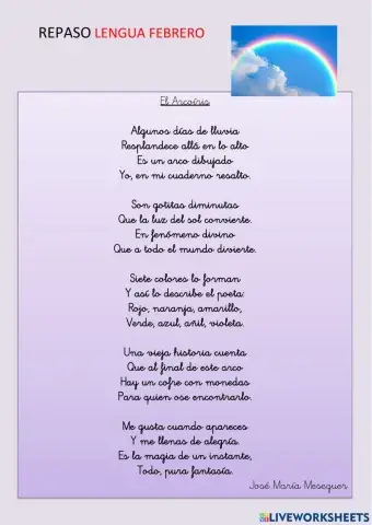 Ficha repaso examen lengua febrero