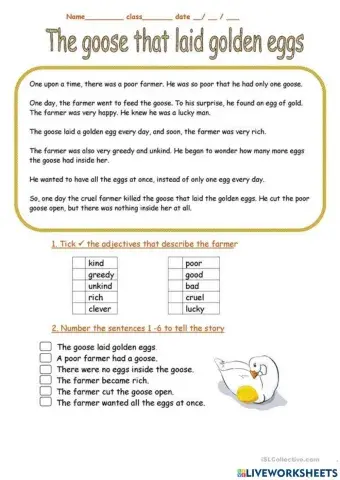 The Goose That Laid Golden Eggs