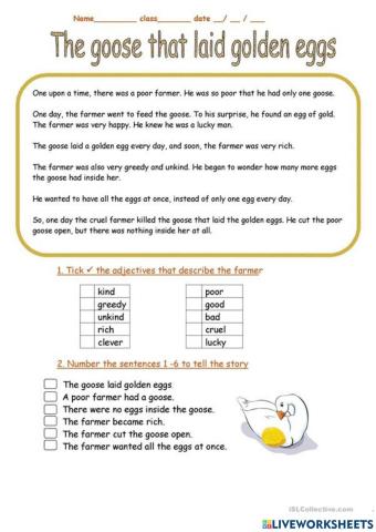 The Goose That Laid Golden Eggs