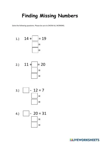 Finding Missing Numbers