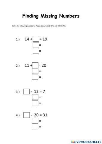 Finding Missing Numbers