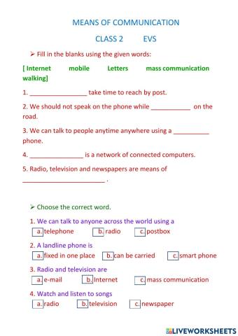 Means of communication