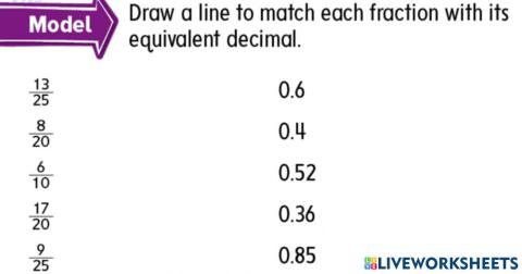 Fraction as a decimal