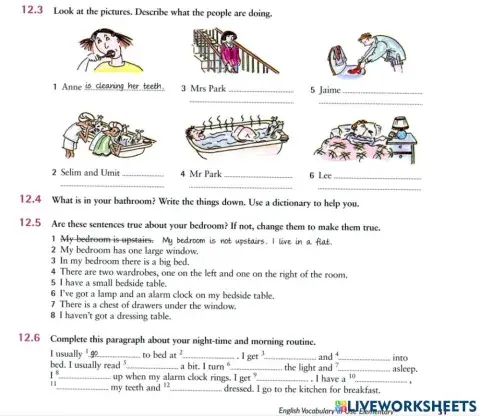 Bedroom and bathroom