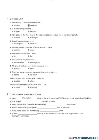 Shopping and clothes