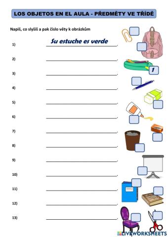 Los objetos en el aula