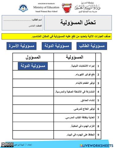 تحمل المسؤولية