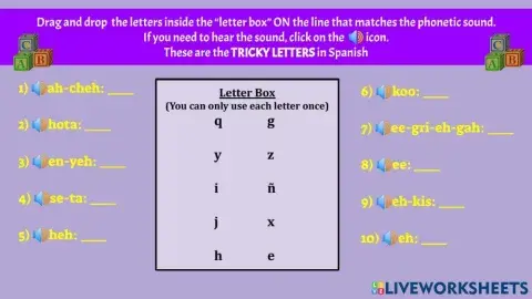 Tricky Sounds: Spanish Alphabet