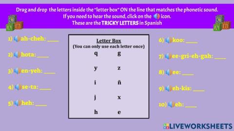 Tricky Sounds: Spanish Alphabet