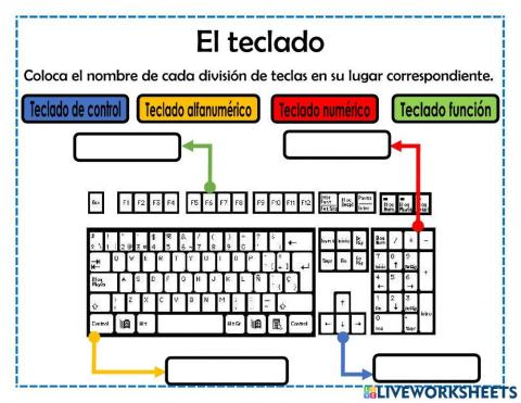 El teclado y sus divisiones