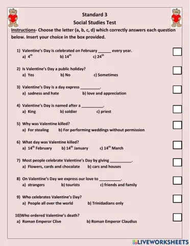 Valentine's Day Quiz