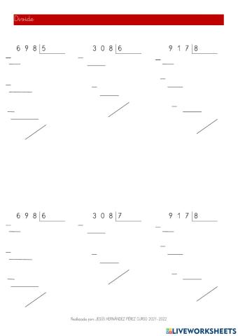 División por 1 cifra