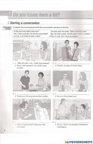 Starting a conversation