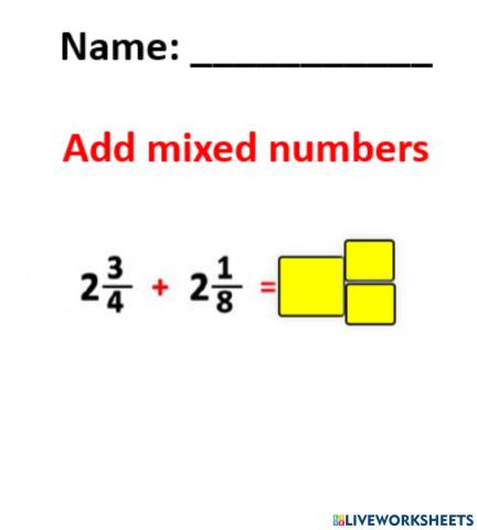 Add mixed numbers