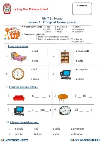 Unit 6 - Lesson 1: things at home