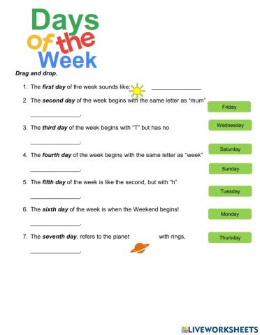 Days of the Week-Beginners