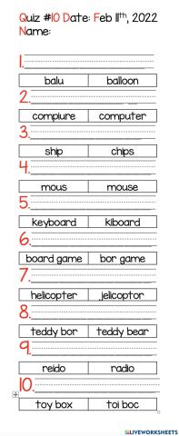 Quiz 10