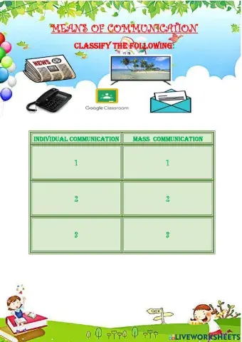 Means of communication