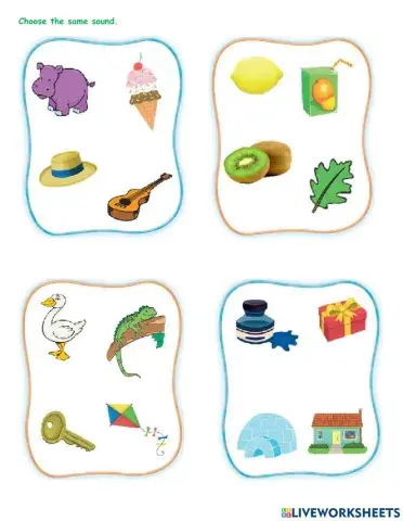 Choose the same sound G-L