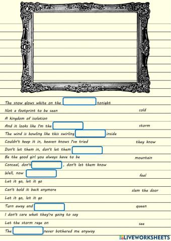 Let it go Disney's -Frozen-