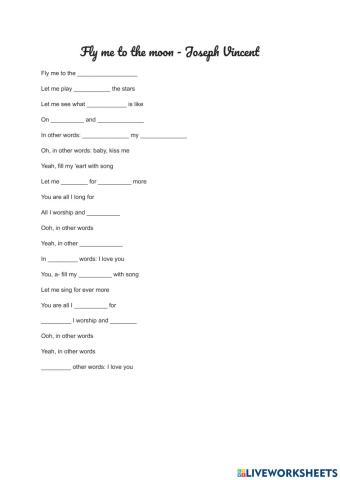 Fly me to the moon lyrics