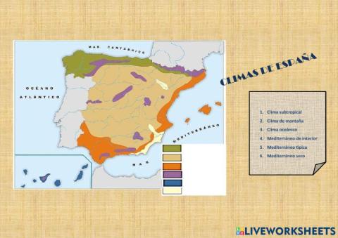 Mapa climas España