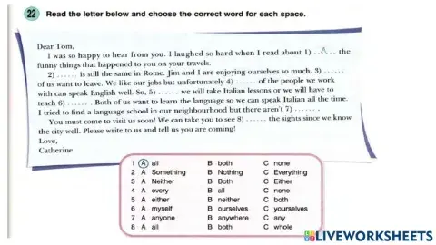 Determiners-Quantifiers -Test (Round up 5)