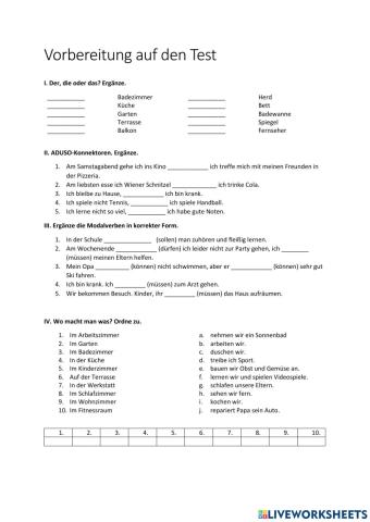Vorbereitung auf den Test - Alles stimmt 1, L4, L5
