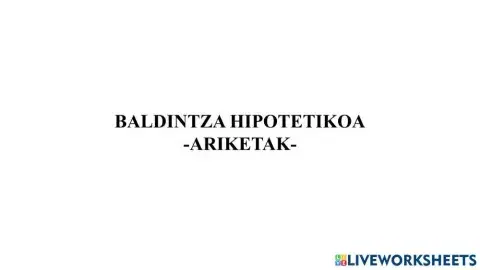 Baldintza hipotetikoa