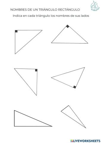 Elementos del triángulo rectángulo