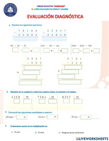 Evaluacion diagnostica