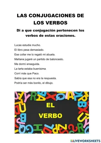 Las conjugaciones de los verbos