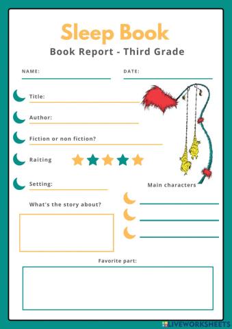 Sleep Book - Book Report