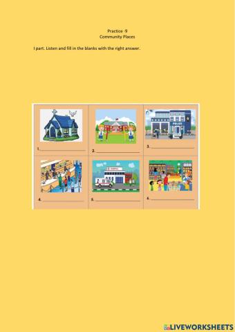 Community Places Practice 9