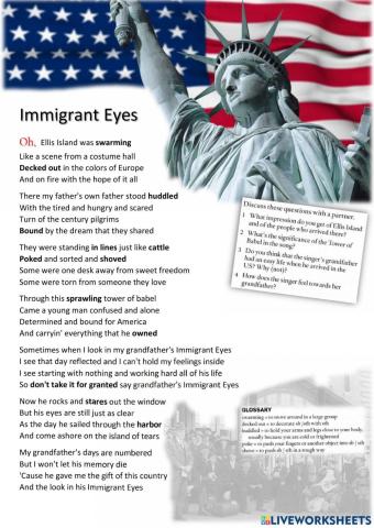 Immigrant eyes