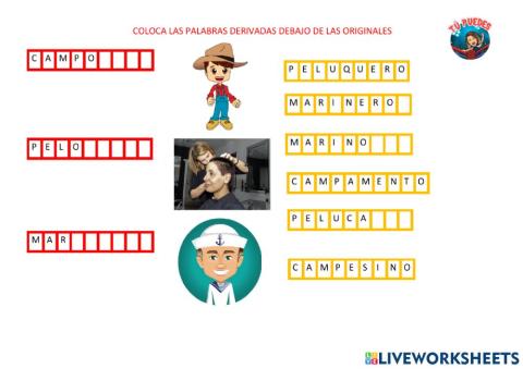 Palabras derivadas 1