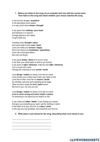 Love Exists - Listening.